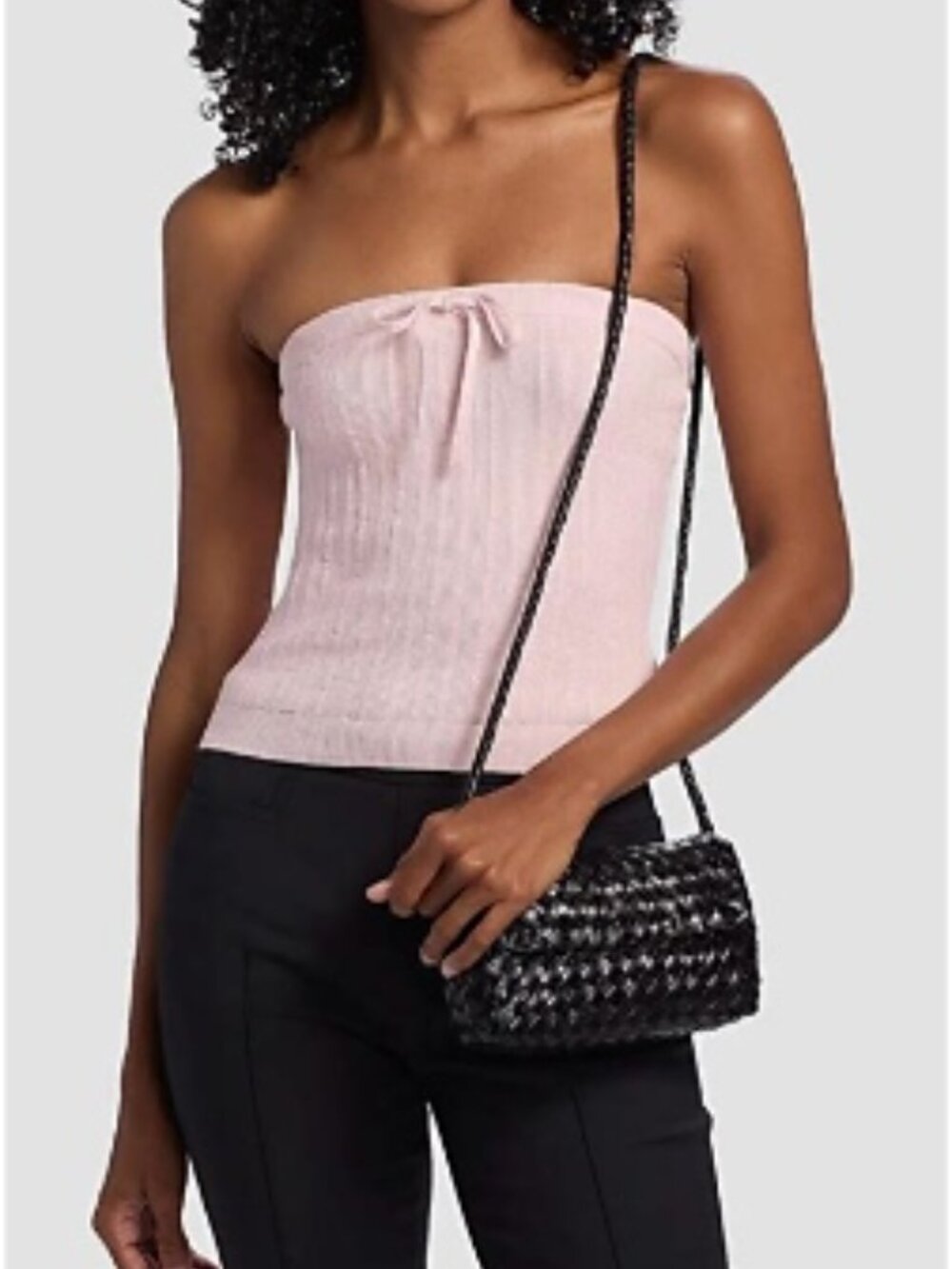 Reformation Zazie Knit Cotton Blend Strapless Top Tube Size Small NWT - Picture 3 of 12